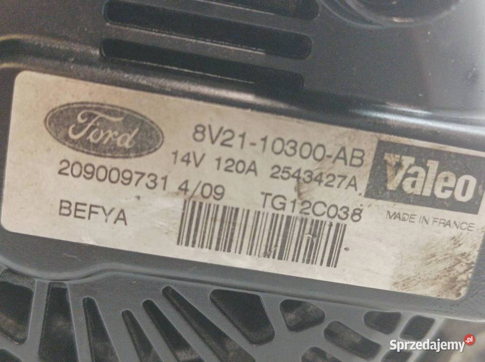 ALTERNATOR 8V2110300AB 14 TDCI Ford Fiesta Mk7 świętokrzyskie