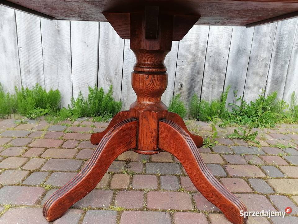Stół dębowy okrągły rozkładany 120cm Wąwolnica sprzedam