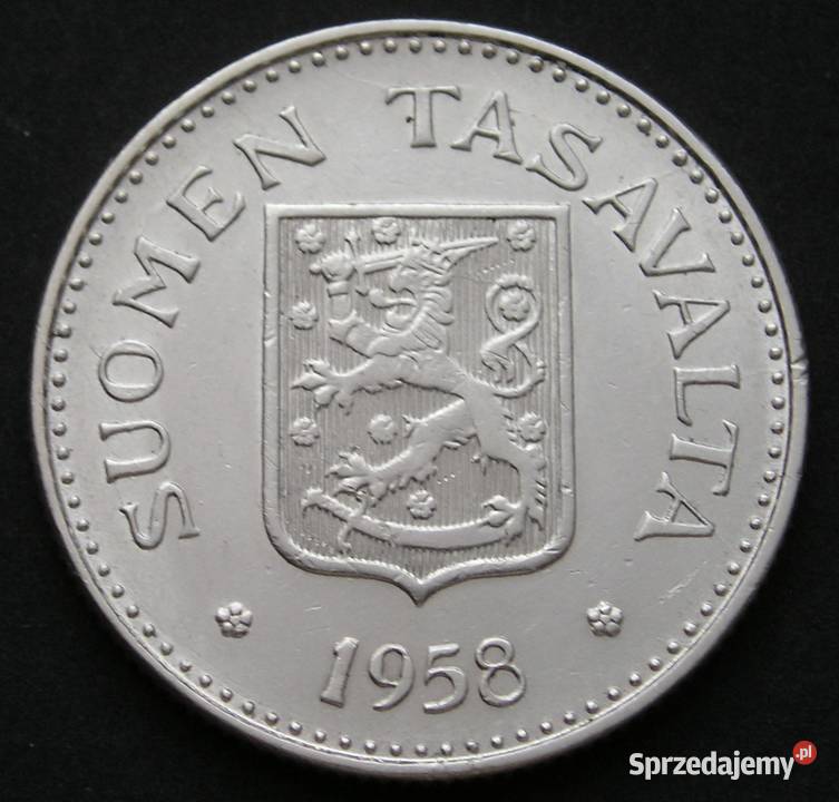 FINLANDIA 200 marek 1958 SREBRO Numizmatyka Łódź