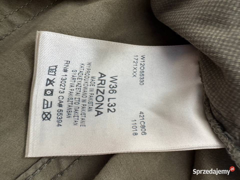 Spodnie Wrangler Arizona 3632 bawełna elastan śląskie Dąbie