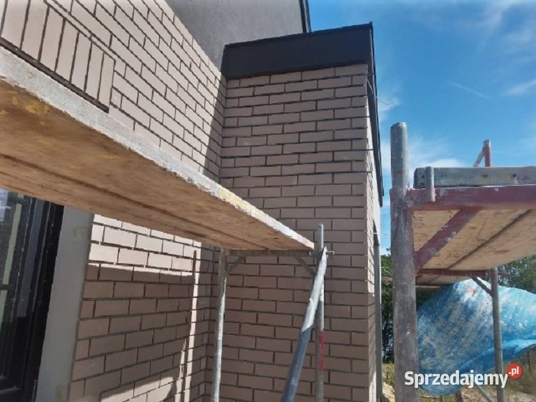 Płytka elewacyjna klinkierowa szara beżowa NF wielkopolskie Baranowo