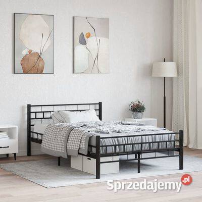 vidaXL Rama łóżka czarna stal 140 x 200 285278 Warszawa sprzedam