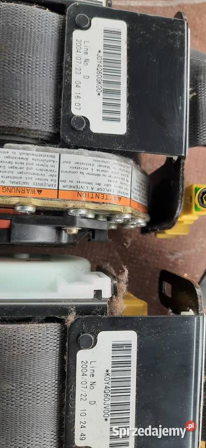 Pasy bezpieczeństwa prawy i lewy przód Honda pasy bezpieczeństwa Szczecin