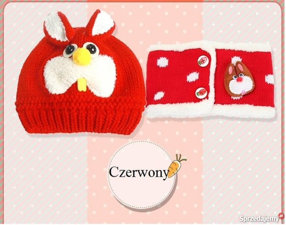 Czapka szalik komplet ZAJĄCZEK 12 m Nakrycia głowy, szaliki i rękawiczki Nowy Sącz