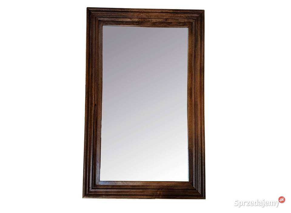 Prostokątne frezowane lustro 140x90 brązowe Lublin sprzedam
