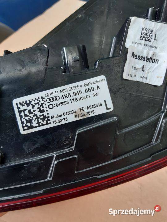 lampa tylna lewa Audi A6 C8 4K5945069A 4K5945075 osobowe
