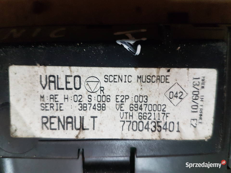 RENAULT SCENIC I PANEL KLIMATYZACJI OGRZEWANIA