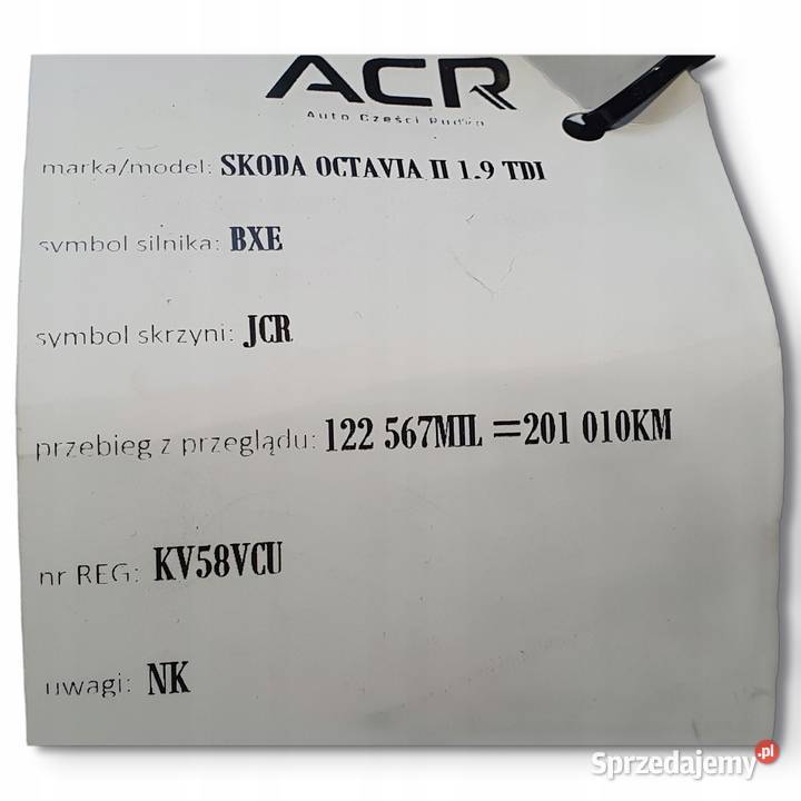 ROZRUSZNIK Skoda Octavia II Audi A3 8P VW Golf V osobowe Chełm