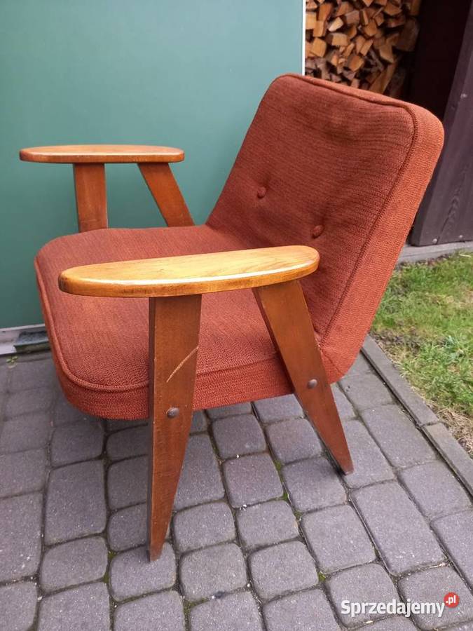 Stary fotel 366 Józefa Chierowskiego prl vintage wielkopolskie Rawicz