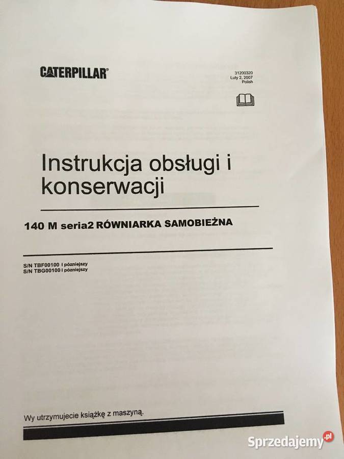 dtr instrukcja obsługi równiarka samobieżna Szczecin