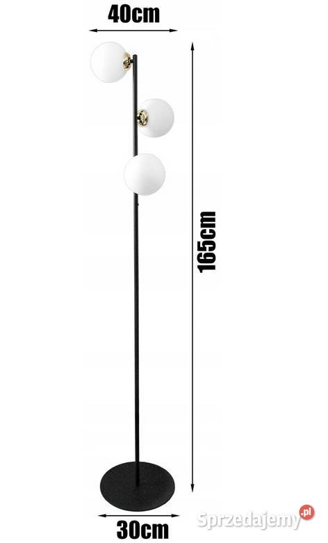 LAMPA STOJĄCA PODŁOGOWA KULE LOFT ZŁOTA 165 Choroszcz