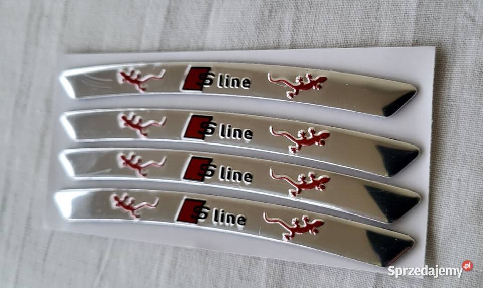 Naklejkiemblematy na felgi Audi Sline Black Emblematy