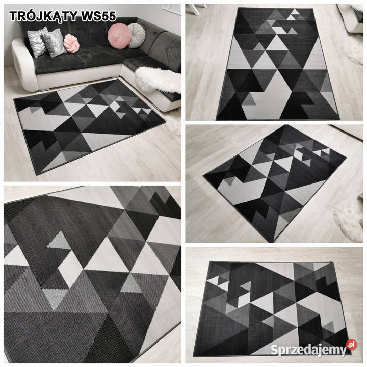 DYWAN 140X200 IDEA TRÓJKĄTY WS55 SZARE GĘSTY Białystok