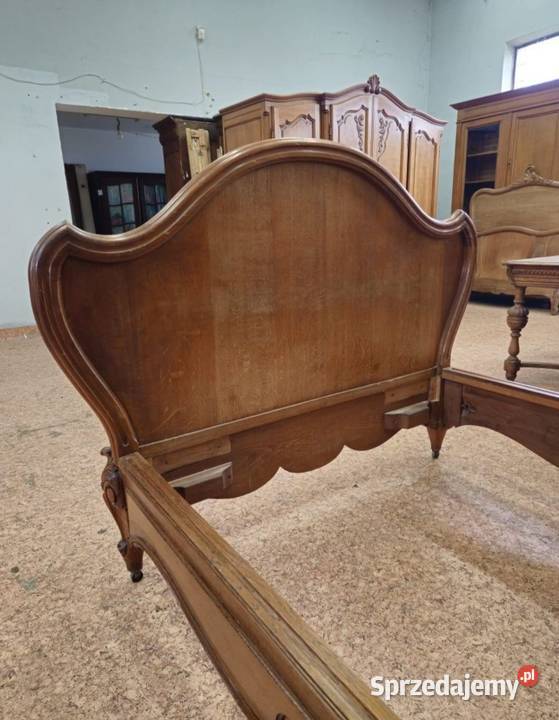 Stare ludwikowskie łóżko francuskie rocaille Nowy Sącz