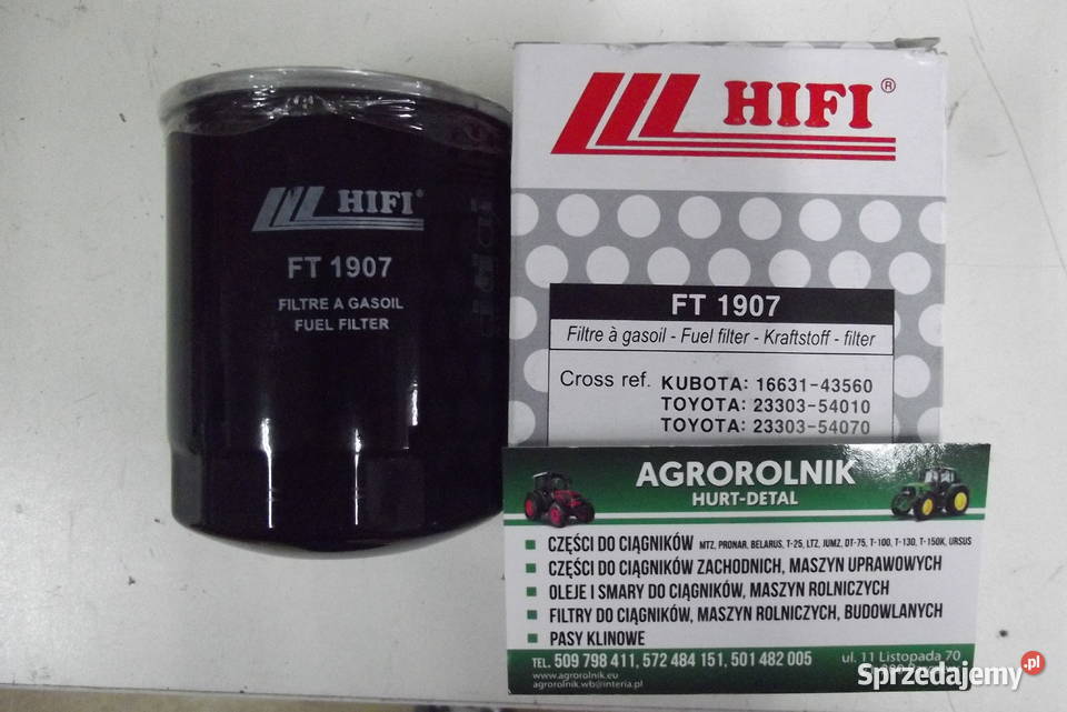 Filtr paliwa Hifi FT 1907 Kubota Mccormick Maszyny rolnicze lubelskie Parczew