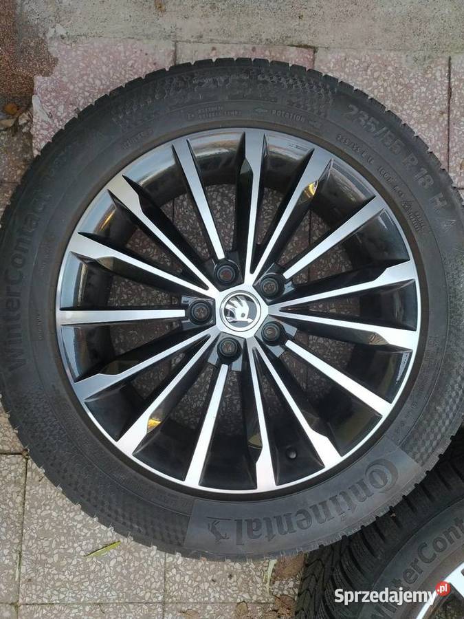 Oryginalne felgi Skoda Trinty 18 opony zimowe Bytów
