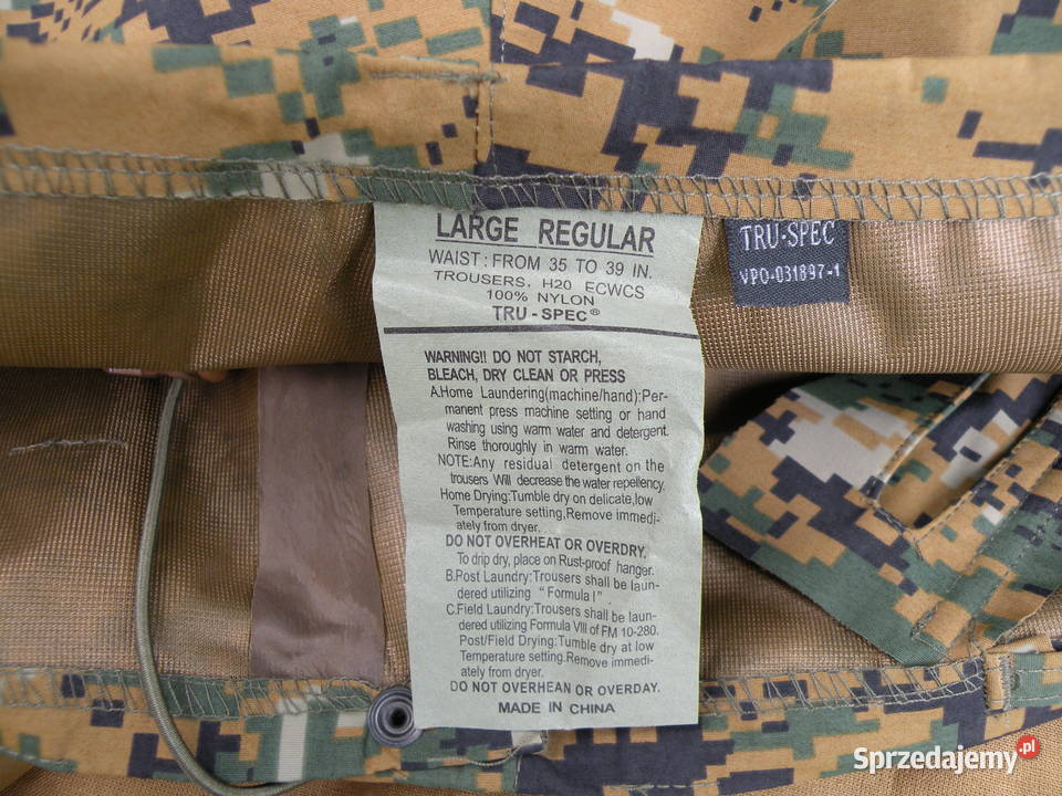 Spodnie ECWCS digital woodland large TRU SPEC Wrocław sprzedam