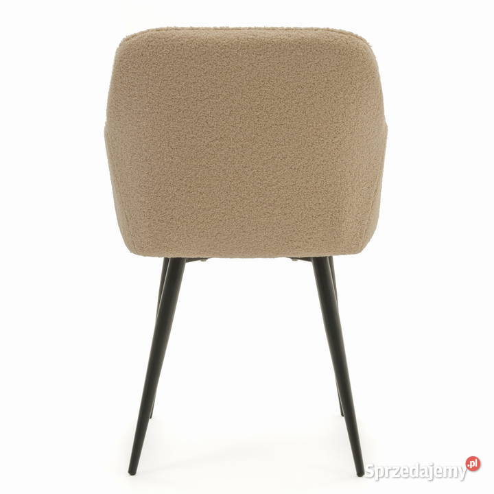 Krzesło Tapicerowane Lago Ciemnobeżowe Boucle Tarchały Małe