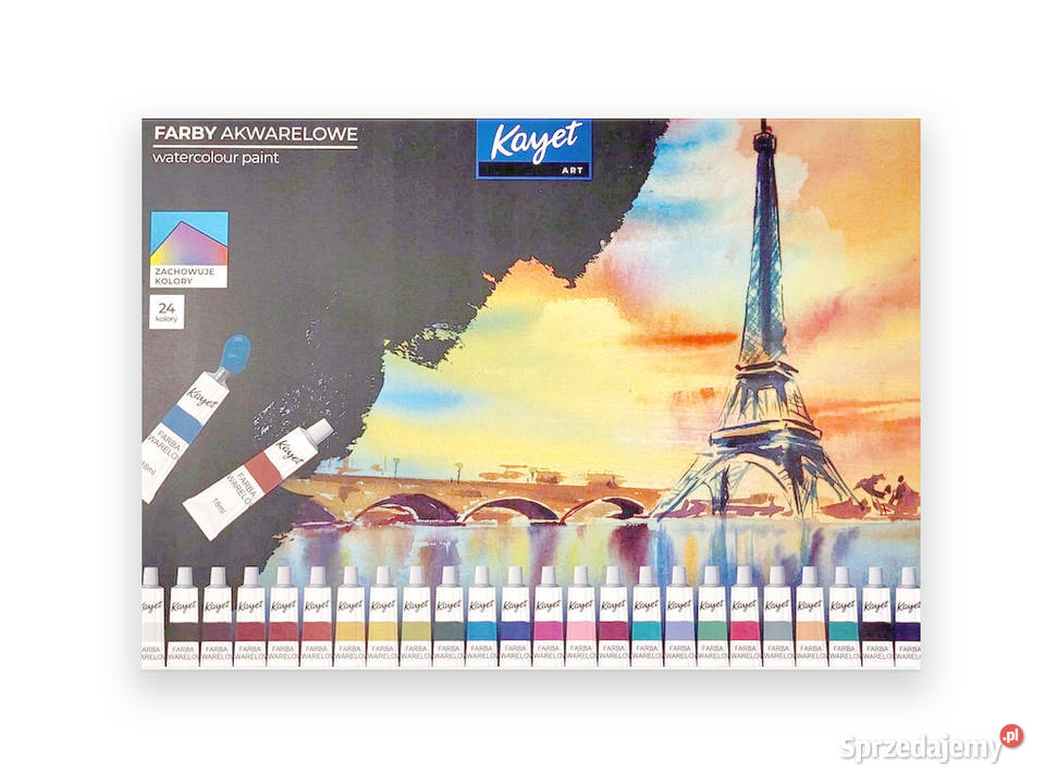 komplet akwareli 24 akwarele farby 24 zestaw pomorskie