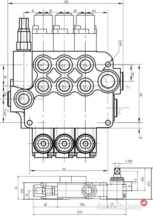 Rozdzielacz Hydr 3 Sekcje 80L ZATRZASK Hydraulika Solec Kujawski