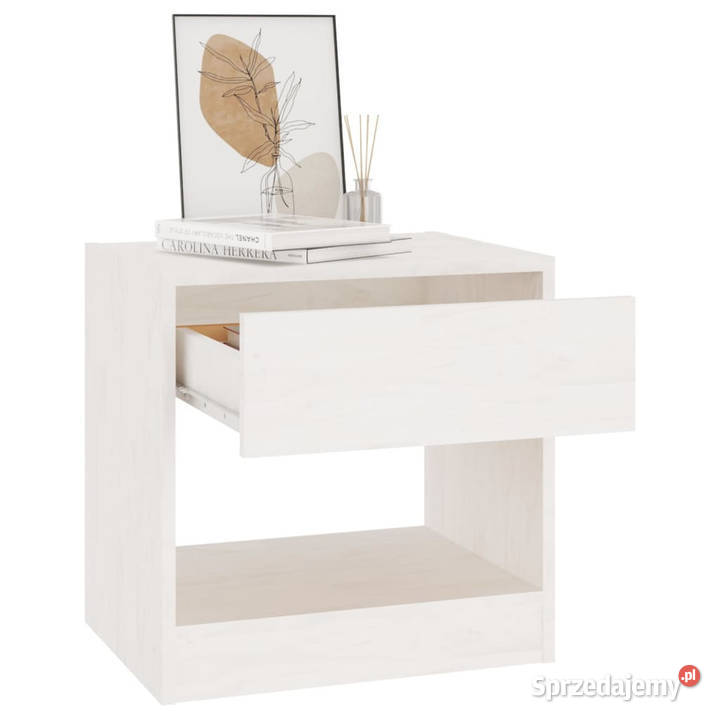 Szafki nocne 2 białe 40x31x40 lite drewno Warszawa sprzedam