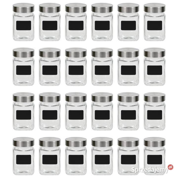 vidaXL Słoiki do przechowywania z nalepkami 24