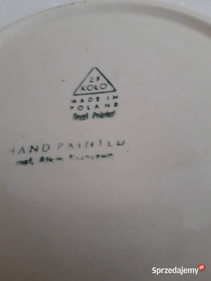 talerzyk KOŁO ręcznie malowany lata 80te Warszawa