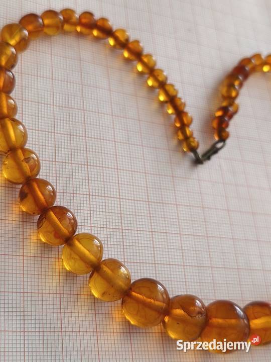 Naszyjnik Bursztyn Kulki Vintage Białystok