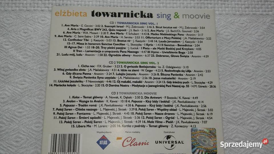 płyta TOWARNICKA SINGMOOVIE 3 cd muzyka filmowa pomorskie Gdańsk