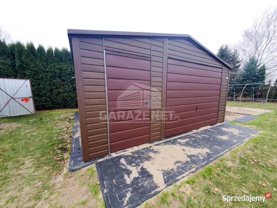 GARAŻ BLASZANY 55x6 m BRAMA UCHYLNA Łapanów