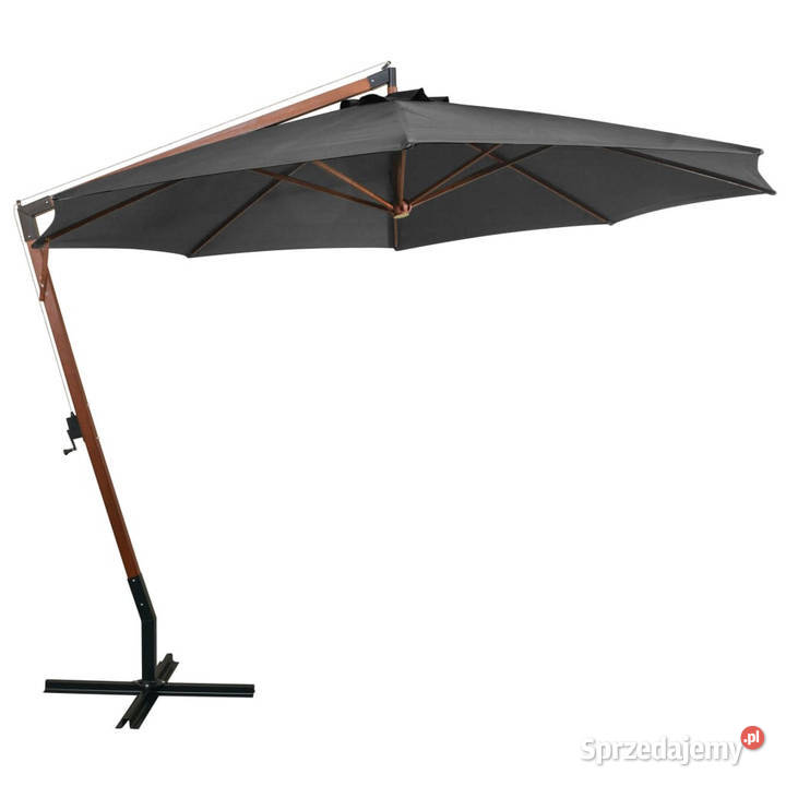 Parasol ogrodowy wiszący jodłowy słupek antracyt Warszawa