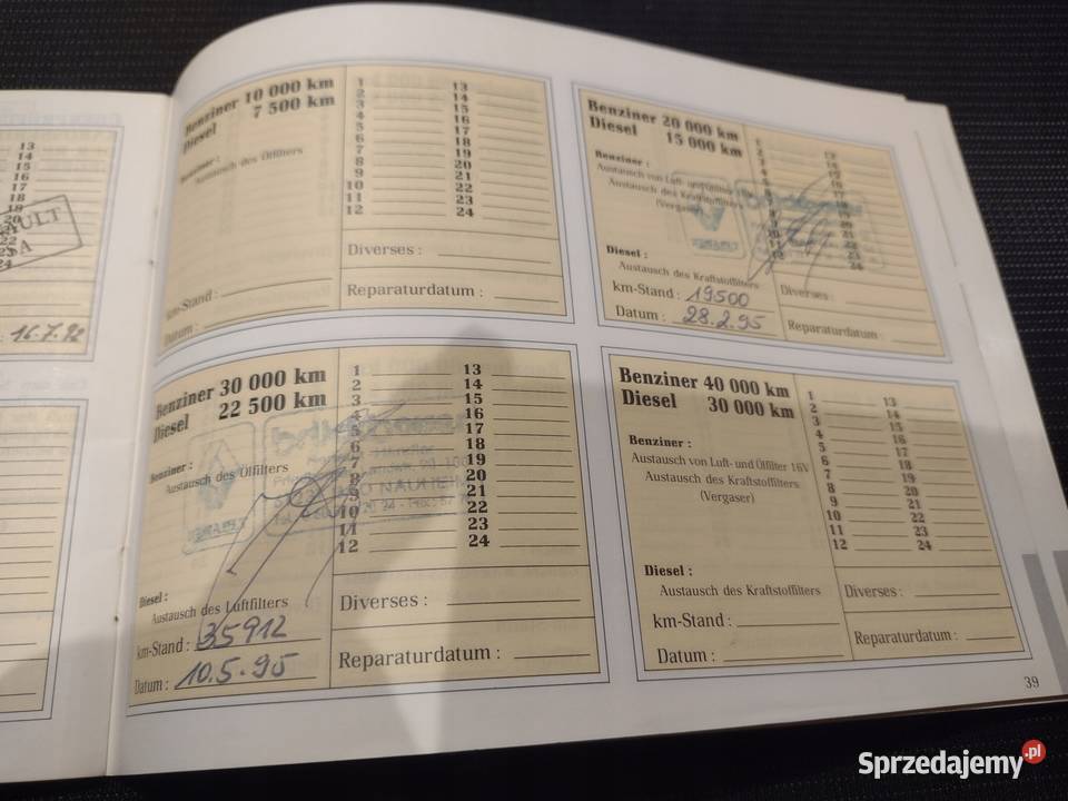 Renault Espace 1994 Książka Gwarancyjna Łódź