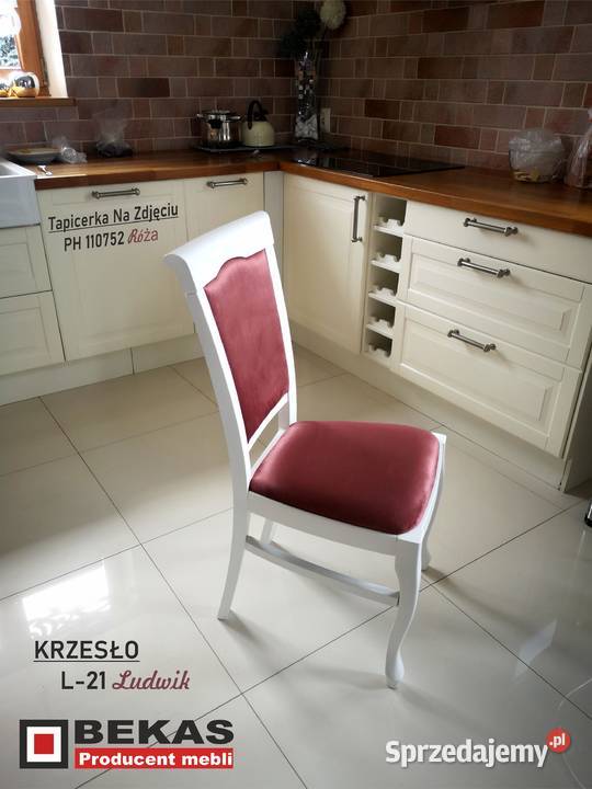 Biały Stół Ludwik 160 6x Krzeseł L21 BEKAS 76cm Czerwionka-Leszczyny