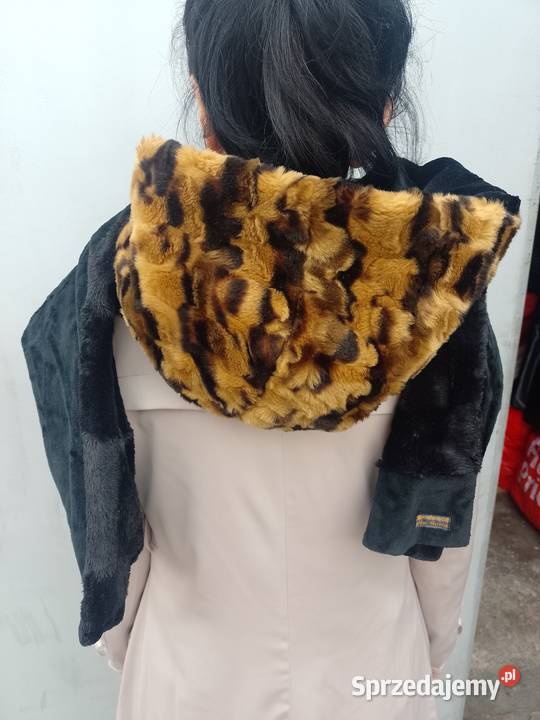 Handmade Futrzany kaptur z szalem z Madrytu Kraków sprzedam