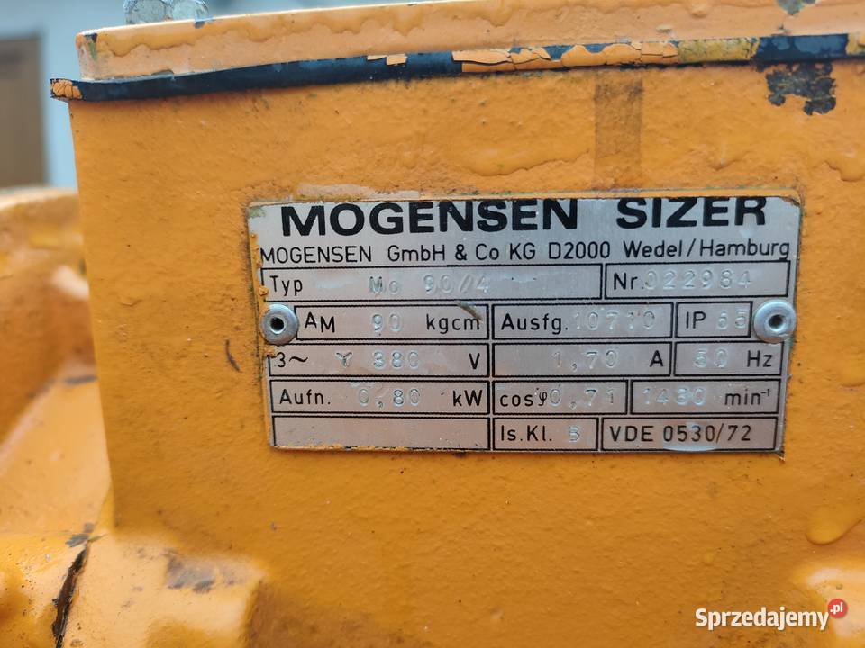 Przesiewacz wibracyjny Mogensen bezwładnościowy Grajewo