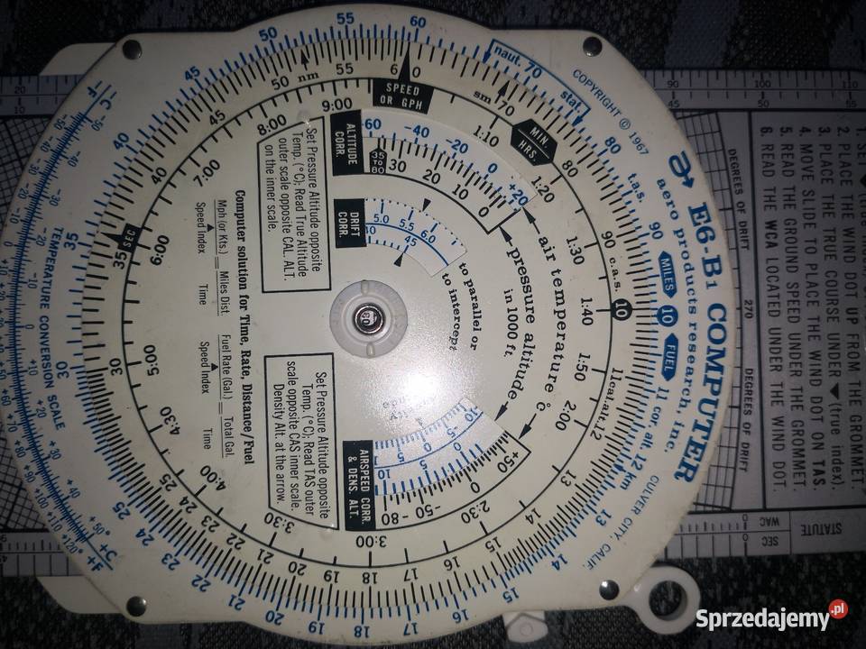 Kalkulator Lotniczy E6B Pozostałe mazowieckie Radom