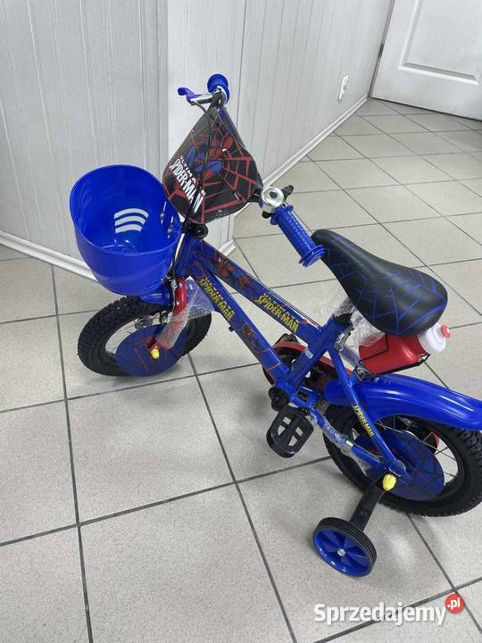 Rowerek 12 Spiderman czarny niebieski Szczecin