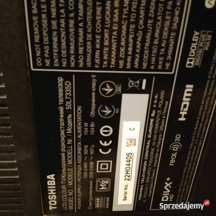 toshiba 50l7335d podświetlenia do wymiany Poznań