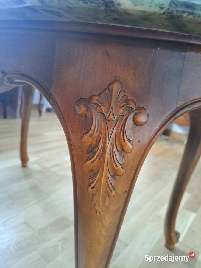 Stolik ława styl ludwikowski marmurowy blat Żywiec