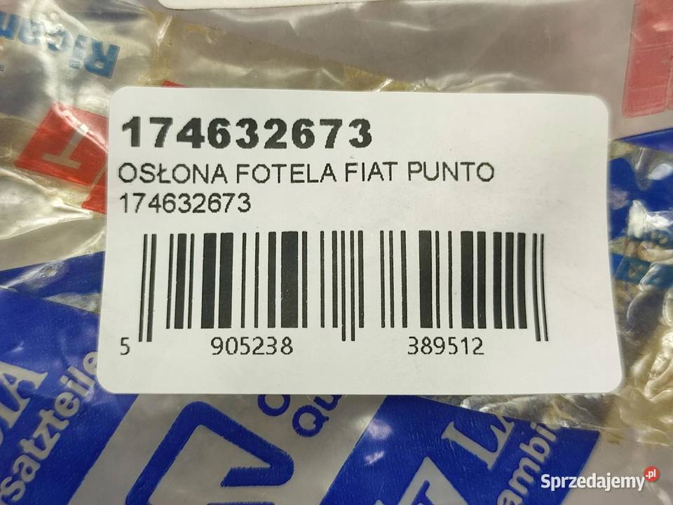OSŁONA FOTELA PRAWY PRŻÓD FIAT PUNTO I 19931997 osobowe