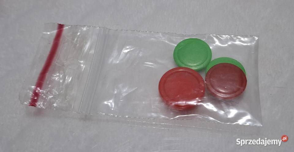 Plastikowe krążki kafelki czerwone zielone 15mm Czeladź