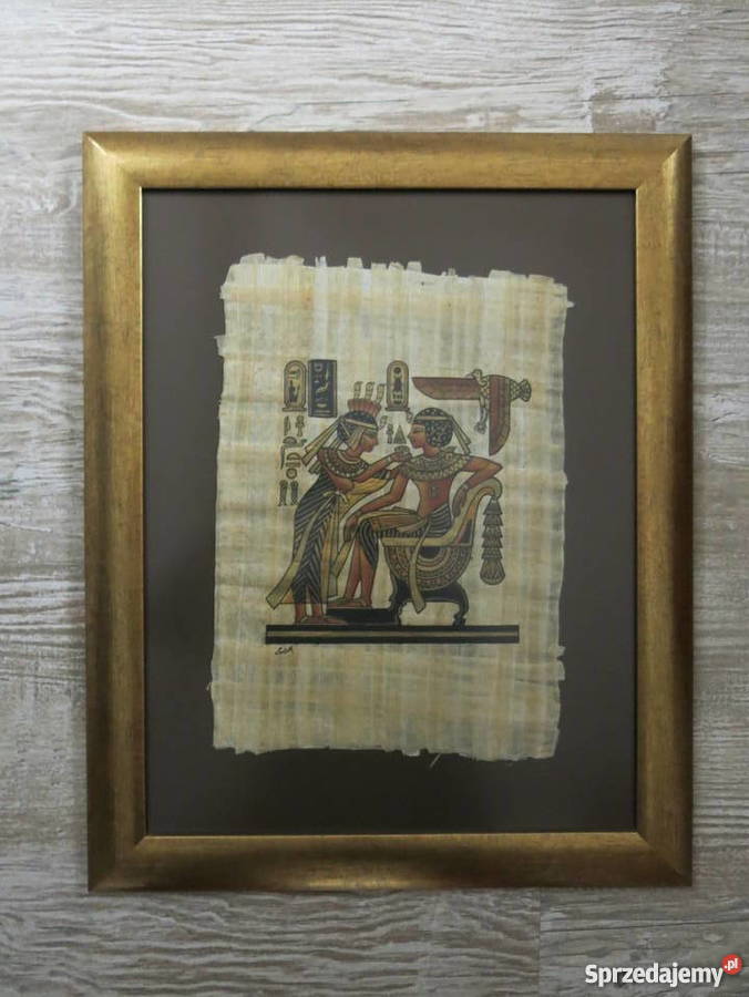 Papirus w ramce 41x51 2 sztuki Warszawa