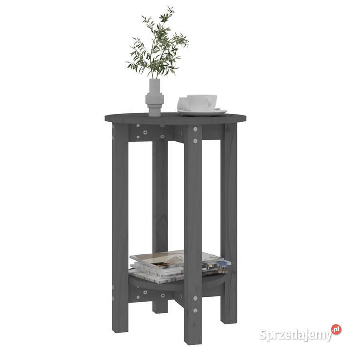 Stolik kawowy szary 40x60 lite drewno sosnowe