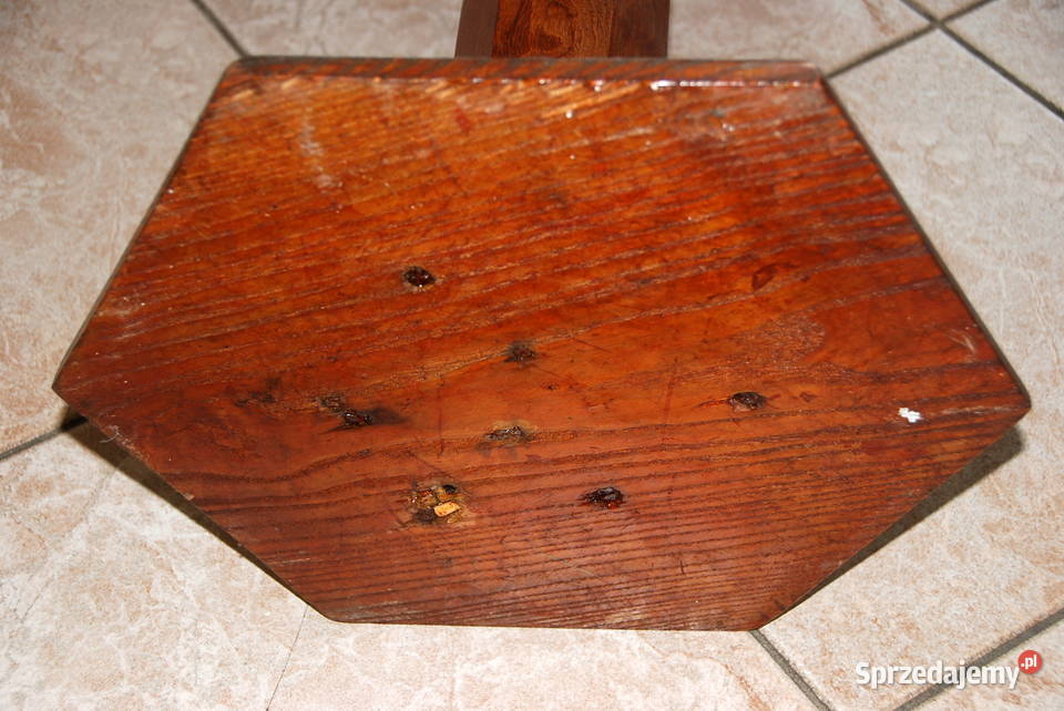 Art Deco drewniany KWIETNIK stojący POSTUMENT Warszawa