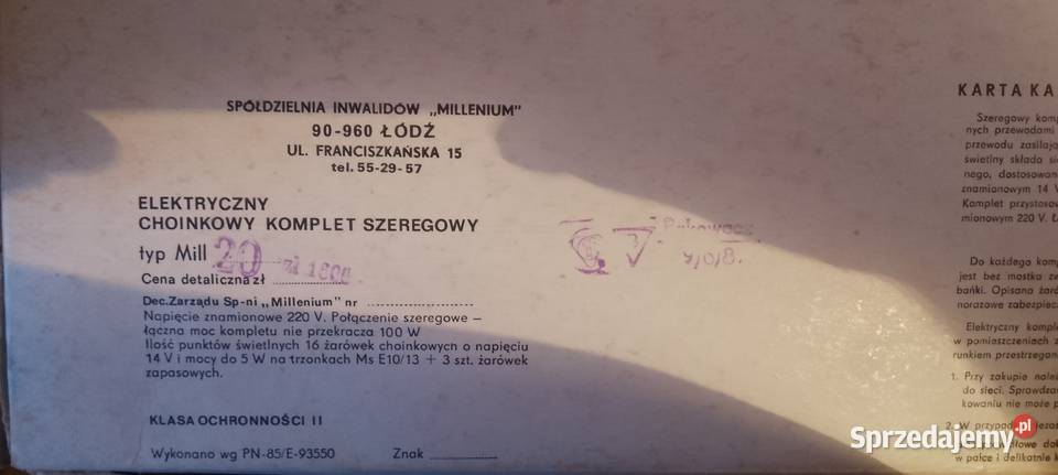 Lampki choinkowe z czasów PRLu sprzedam