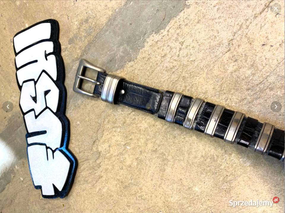 Unikatowy Prestiżowy SkóraMetal Pasek Włoski Paski Poraj sprzedam