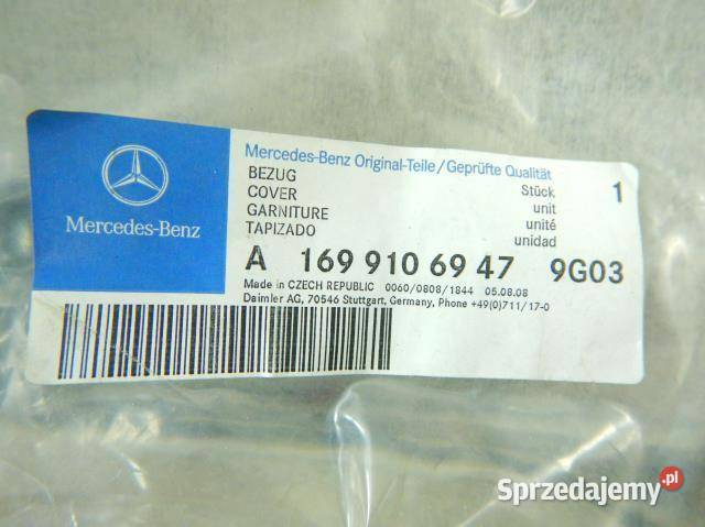 POKROWIEC FOTELA OPARCIA MERCEDES KLASA A169 lubelskie