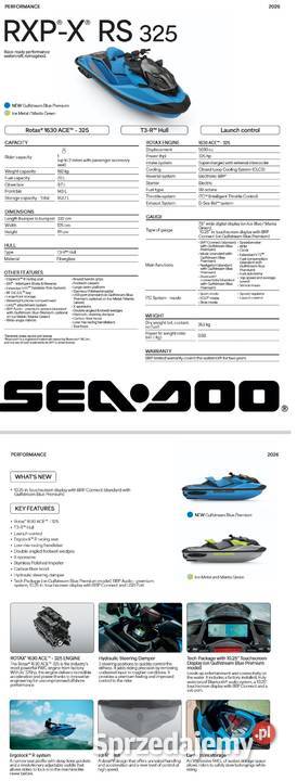 Skuter wodny Seadoo RXP X 325 Ice Metal Manta Nowy Sącz sprzedam
