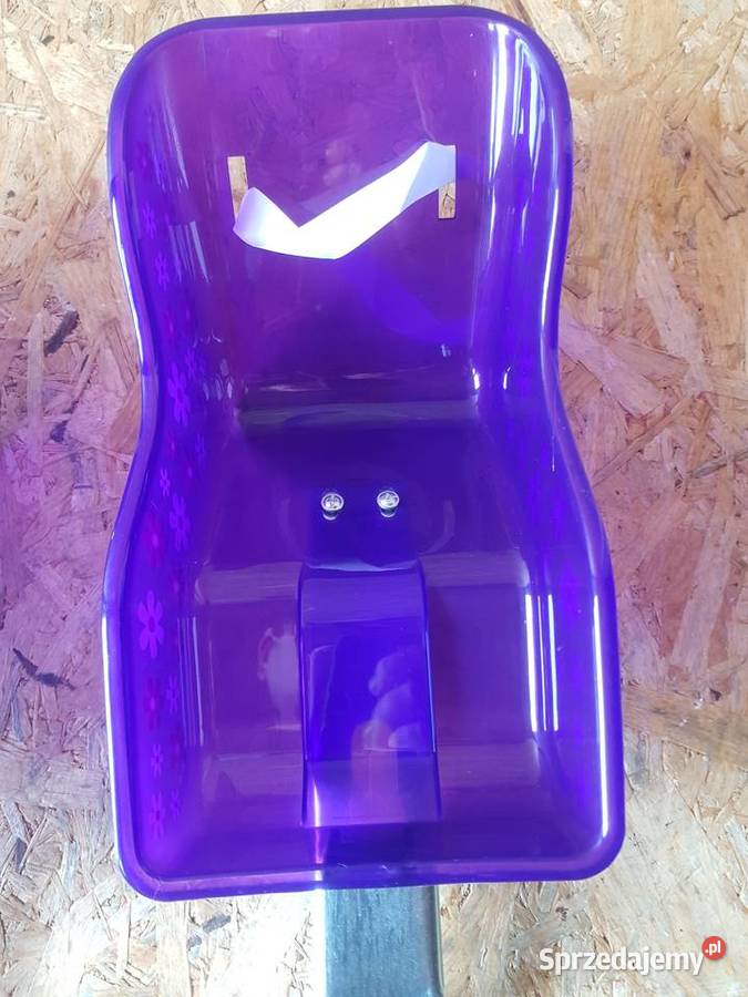 FOTELIK rowerowy lalki wzór kwiatki fioletowy Rowerki Głogowa