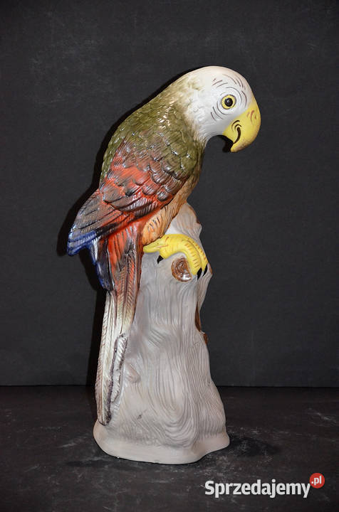 Porcelana Nofi Rumunia, papuga do kolekcji, 27,5 cm